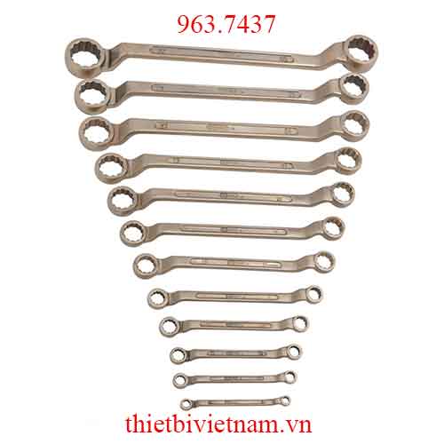 Bộ cờ lê 2 đầu vòng bằng đồng 12 cây 6-32mm model 963.7437 KS Tools