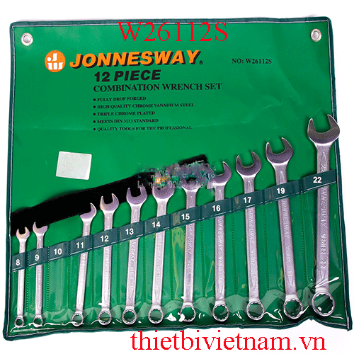 Bộ cờ lê 8mm–22mm JONNESWAY W26112S