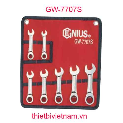 BỘ CỜ LÊ ĐẦU MỞ ĐẦU VÒNG MIỆNG TỰ LẮC LOẠI BÓNG LOẠI NGẮN 7 CHIẾC HỆ INCH GW-7707S