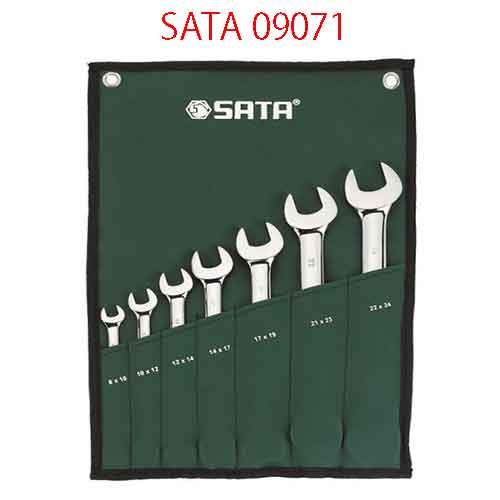 Bộ cờ lê hai đầu miệng 7 chi tiết (hệ mét) SATA 09071