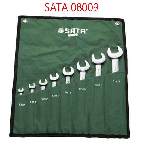 Bộ cờ lê hai đầu miệng 8 chi tiết ( hệ mét) SATA 08009