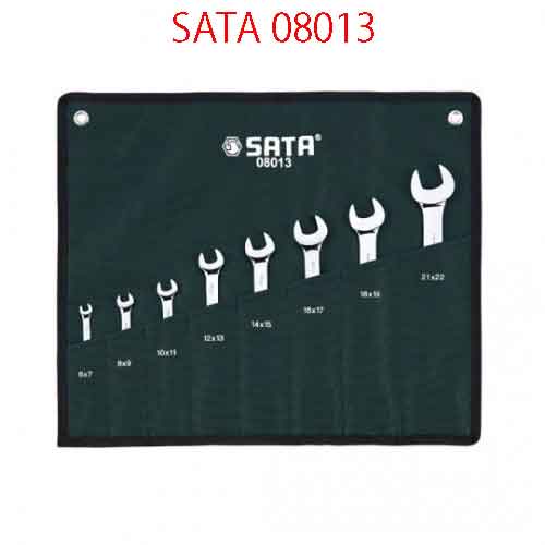 Bộ cờ lê hai đầu miệng 8 chi tiết ( hệ mét) SATA 08013