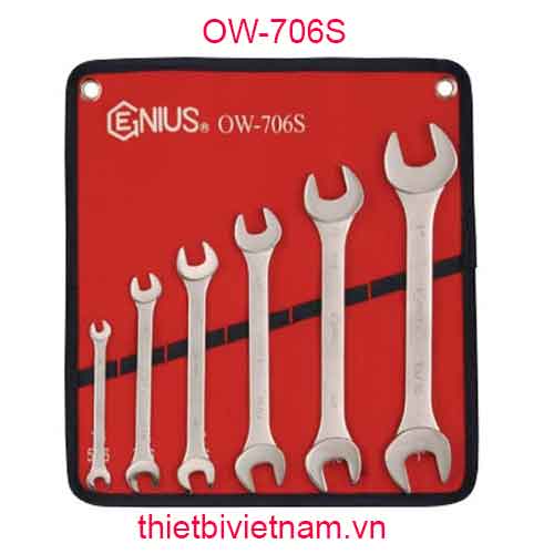 BỘ CỜ LÊ HAI ĐẦU MỞ 6 CHIẾC HỆ INCH HÃNG GENIUS OW-706S