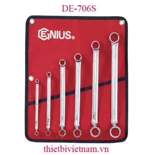 BỘ CỜ LÊ HAI ĐẦU TRÒNG LOẠI BÓNG 6 CHIẾC HỆ INCH HÃNG GENIUS MODEL DE-706S