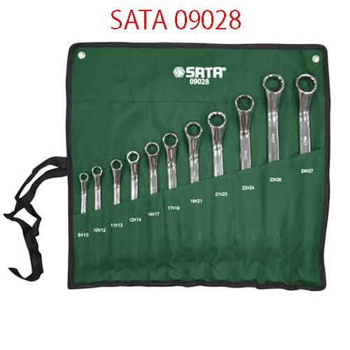 Bộ cờ lê hai đầu vòng 11 chi tiết (hệ mét) SATA 09028
