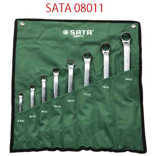 Bộ cờ lê hai đầu vòng 8 chi tiết ( hệ mét) SATA 08011