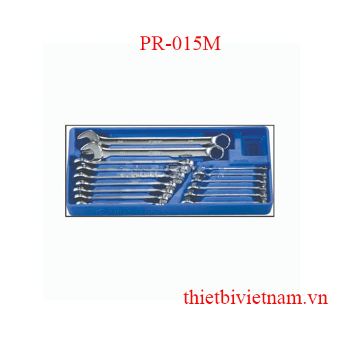 Bộ Cờ Lê Tròng Dẹt Kết Hợp 15 Chi Tiết PR-015M