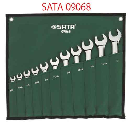 Bộ cờ lê vòng miệng 11 chi tiết (hệ inch) SATA 09068