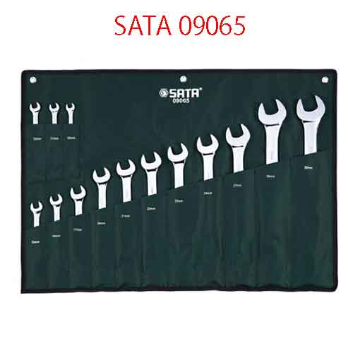 Bộ cờ lê vòng miệng 14 chi tiết (hệ mét) SATA 09065