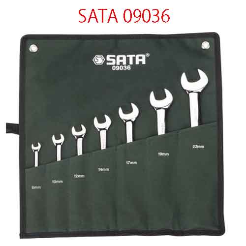 Bộ cờ lê vòng miệng 7 chi tiết (hệ mét) SATA 09036