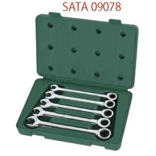Bộ cờ lê vòng miệng tự động 5 chi tiết (hệ mét) SATA 09078