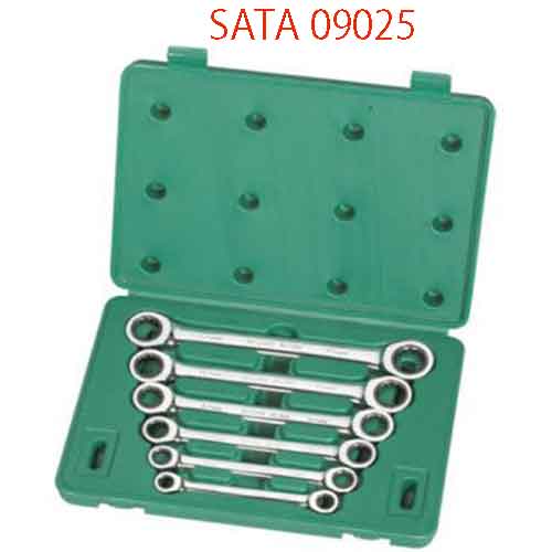Bộ cờ lê vòng miệng tự động 6 chi tiết SATA 09025