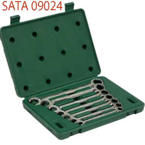 Bộ cờ lê vòng miệng tự động 7 chi tiết SATA 09024