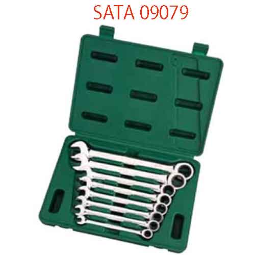 Bộ cờ lê vòng miệng tự động 8 chi tiết (hệ mét) SATA 09079