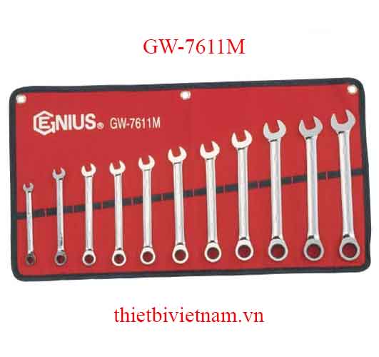BỘ CỜ LÊ VÒNG MIỆNG TỰ LẮC LOẠI BÓNG 11 CHIẾC HỆ MÉT GENIUS GW-7611M