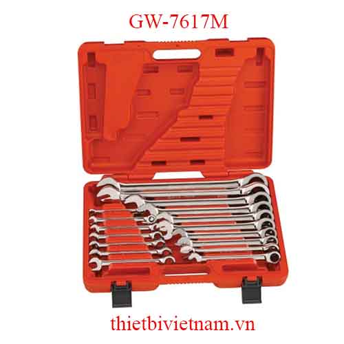 BỘ CỜ LÊ VÒNG MIỆNG TỰ LẮC LOẠI BÓNG 17 CHIẾC HỆ MÉT GENIUS GW-7617M