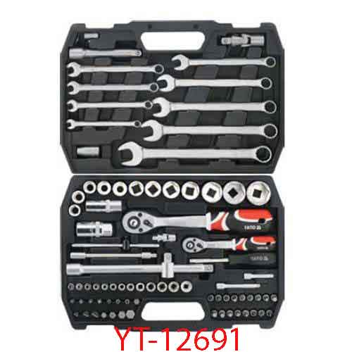 Bộ cờ lê,tuýp,cần xiết,tay vặn tổng hợp  82 chi tiết YATO YT-12691