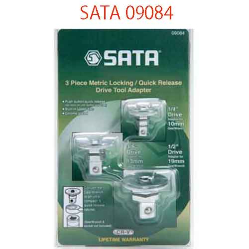 Bộ đầu chuyển cờ lê tự động 3 chi tiết (hệ mét) SATA 09084