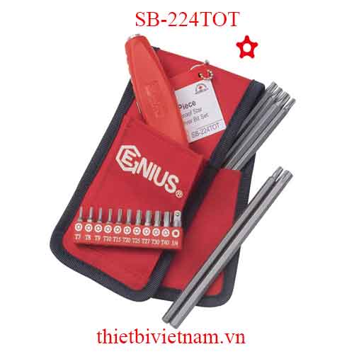 BỘ ĐẦU TUỐC NƠ VÍT ĐẦU SAO LỖ VÀ TAY VẶN 24 CHIẾC SB-224TOT