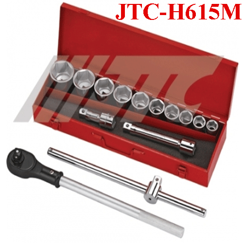 Bộ đầu tuýp cỡ ¾” – 15 chi tiết JTC-H615M