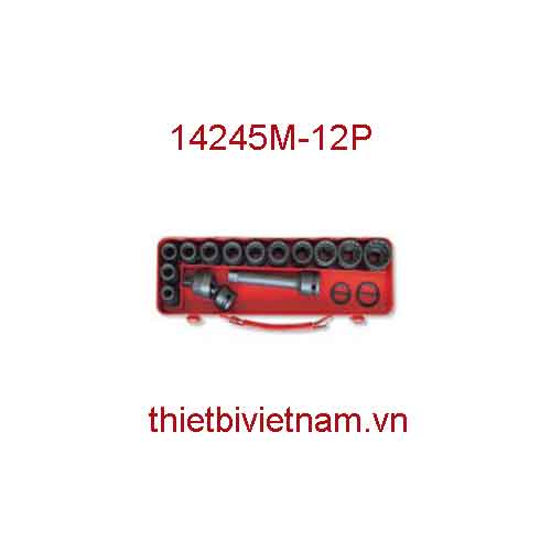 BỘ ĐẦU TUÝP ĐEN 1/2 16PCS HÃNG KOKEN 14245M-12P