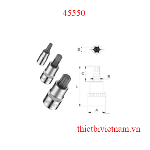 Bộ đầu túyp hình sao ½ inch JTC 45550
