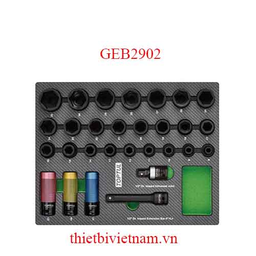 BỘ ĐẦU TUÝP LỤC GIÁC 1/2 INCH 29 CHI TIẾT TOPTUL GEB2902