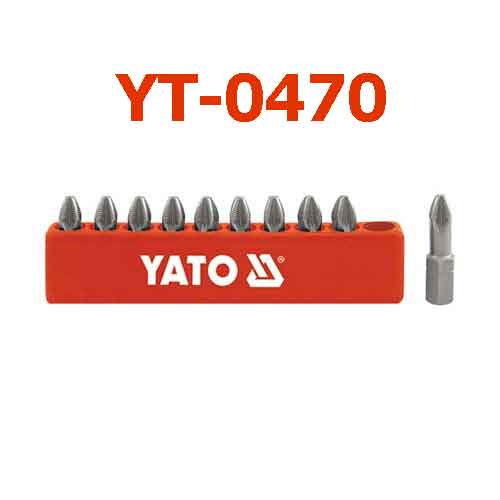 Bộ đầu vít (+) 10 chi tiết YATO YT-0470