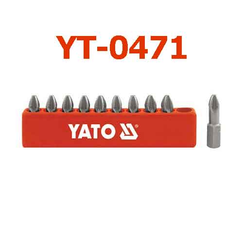 Bộ đầu vít (+) 10 chi tiết YATO YT-0471