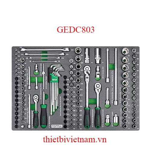 BỘ ĐỒ NGHỀ 128 CHI TIẾT TOPTUL GEDC803