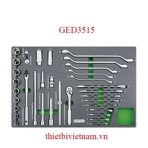 BỘ ĐỒ NGHỀ 3/8 & 1/2 INCH 35 CHI TIẾT TOPTUL GED3515