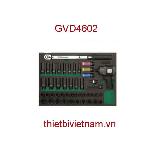 BỘ ĐỒ NGHỀ SÚNG XIẾT BU LÔNG, CẦN XIẾT LỰC, TUÝP LỤC GIÁC 1/2 HÃNG TOPTUL GVD4602