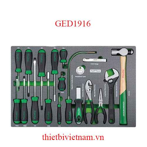 BỘ ĐỒ NGHỀ TỔNG HỢP 19 CHI TIẾT TOPTUL GED1916