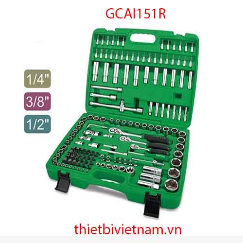 BỘ ĐỒ NGHỀ XÁCH TAY 151PCS TOPTUL GCAI151R