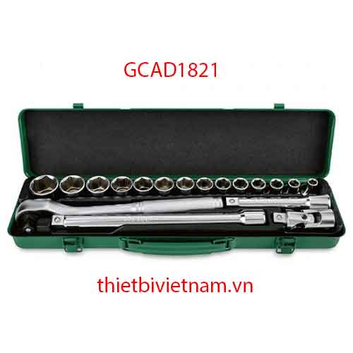 BỘ ĐỒ NGHỀ XÁCH TAY 18PCS TOPTUL GCAD1821