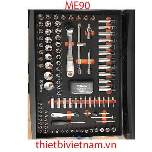 Bộ dụng cụ 1/4 inch và 1/2 inch, 129 chi tiết BETA ME90