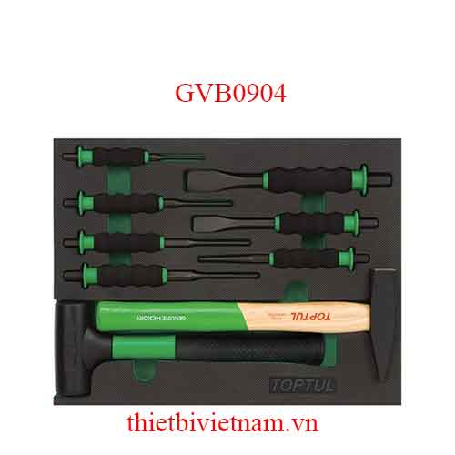 BỘ DỤNG CỤ BÚA ĐỤC 9 CHI TIẾT TOPTUL GVB0904