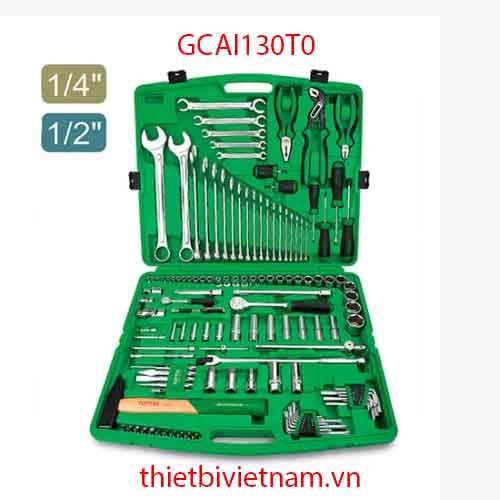 BỘ DỤNG CỤ CẦM TAY 1/4 INHC &1/2 INCH 130 CHI TIẾT TOPTUL GCAI130T0