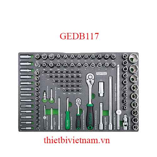 BỘ DỤNG CỤ CẦN SIẾT VÀ ĐẦU TUÝP 111 CHI TIẾT TOPTUL GEDB117