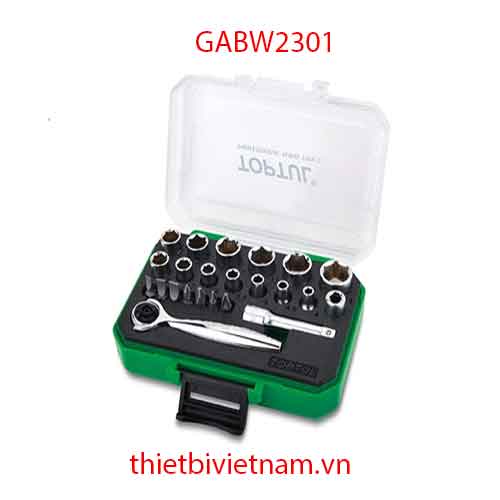 BỘ DỤNG CỤ CẦN XIẾT ĐẦU TUÝT LỤC GIÁC 1/4 GABW2301