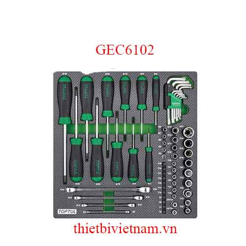 BỘ DỤNG CỤ SỬA CHỮA 61 CHI TIẾT TOPTUL GEC6102