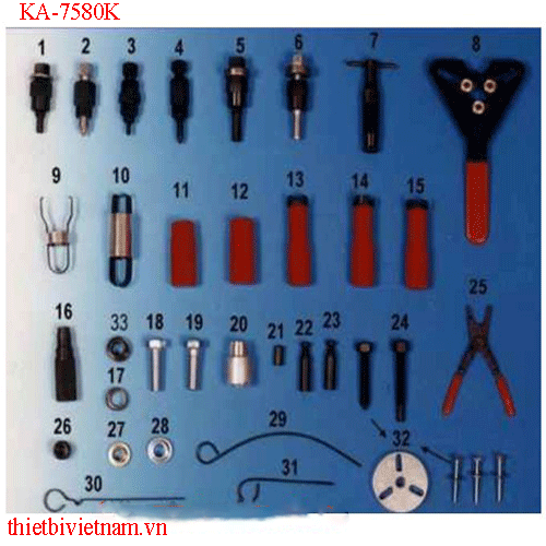 Bộ dụng cụ sửa chữa điều hòa Kingtools KA-7580K