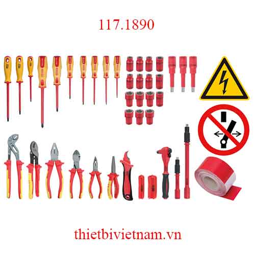 Bộ dụng cụ sửa chữa ô tô điện hybird KS Tools 43 món model 117.1890
