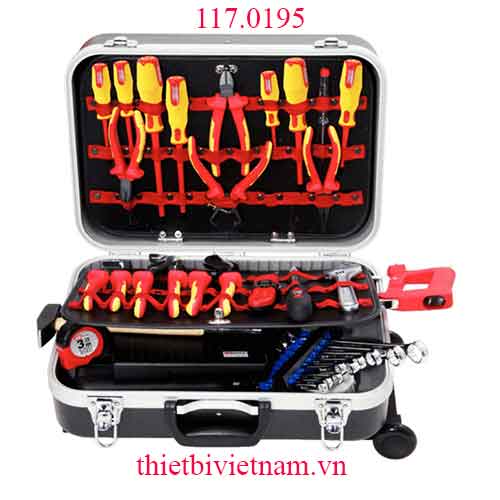 Bộ dụng cụ thợ điện đa năng 195 chi tiết 117.0195 KS Tools