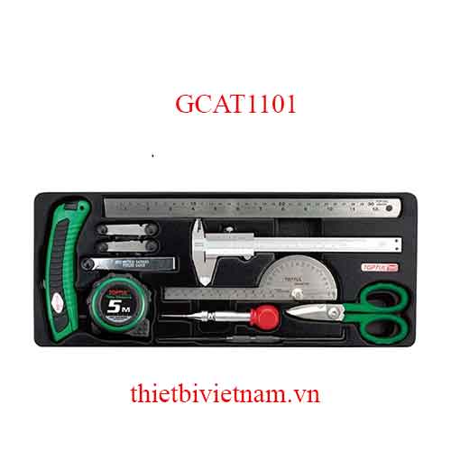 BỘ DỤNG CỤ THƯỚC DAO KÉO 11PCS TOPTUL GCAT1101