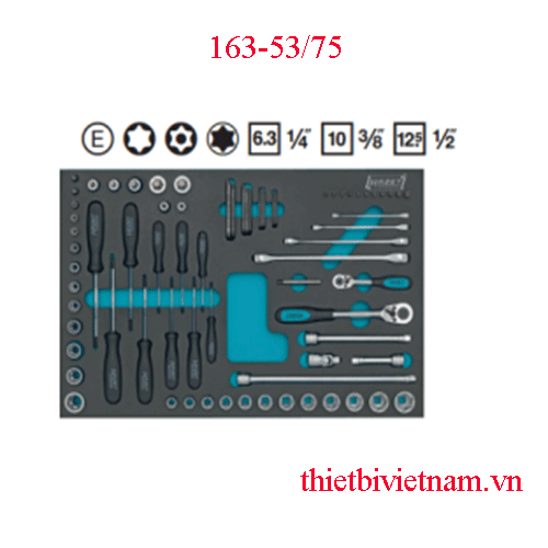 Bộ dụng cụ tổng hợp 75 chi tiết Hazet 163-53/75