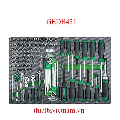 BỘ DỤNG CỤ TRONG TỦ ĐỒ NGHỀ 144PCS TOPTUL GEDB431