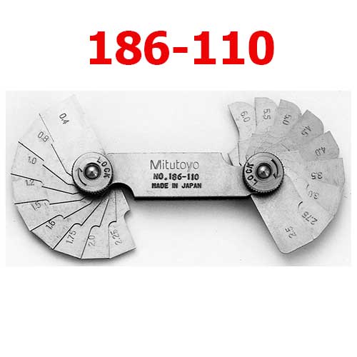 Bộ dưỡng đo bán kính 0.4-6mm (18 lá) 186-110
