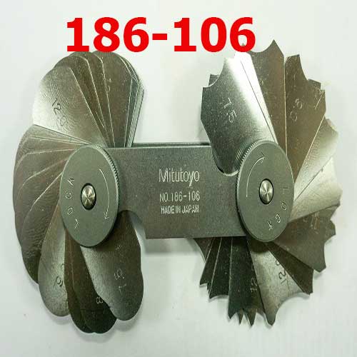 Bộ dưỡng đo bán kính 7.5-15mm (32 lá) 186-106