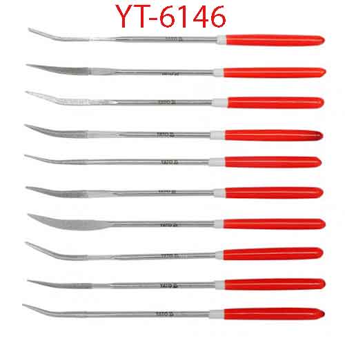 Bộ giũa kim 10 chit tiết 3X140X30mm YATO YT-6146